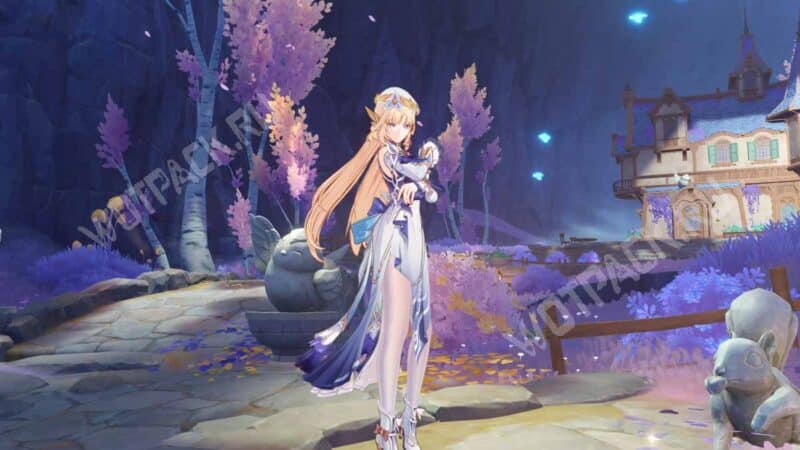 Николь рядом с ведьмовским домиком