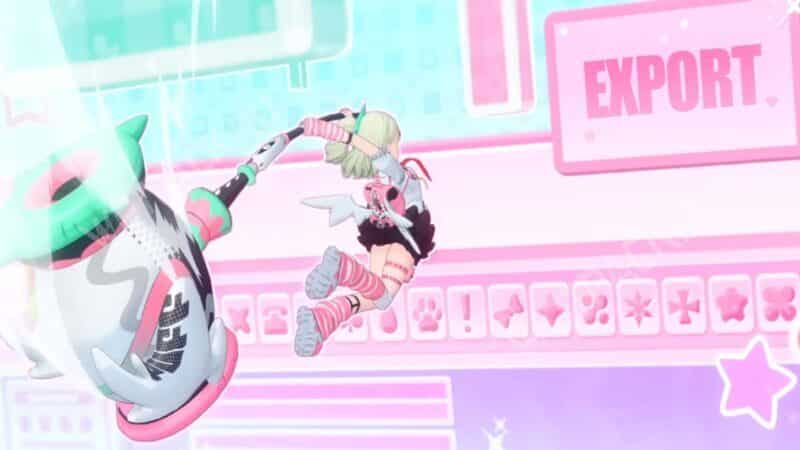 Санна бьет молотом кнопку Экспортировать