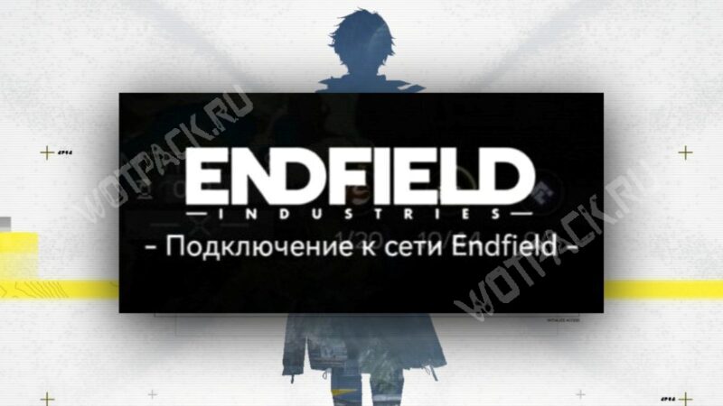 Ошибка "Подключение к сети Endfield" на фоне мужского Эндминистратора