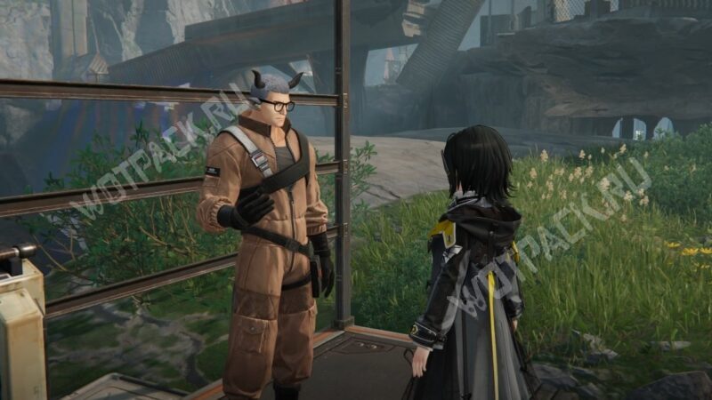 Эндмин общается с Германном у подвесного моста