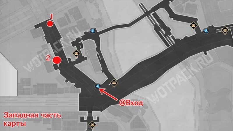 Карта енотов-бездельников в городе Плоском