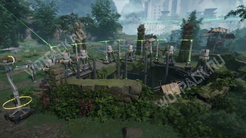 Комплекс из восьми насосов для откачивания жидкости из пруда