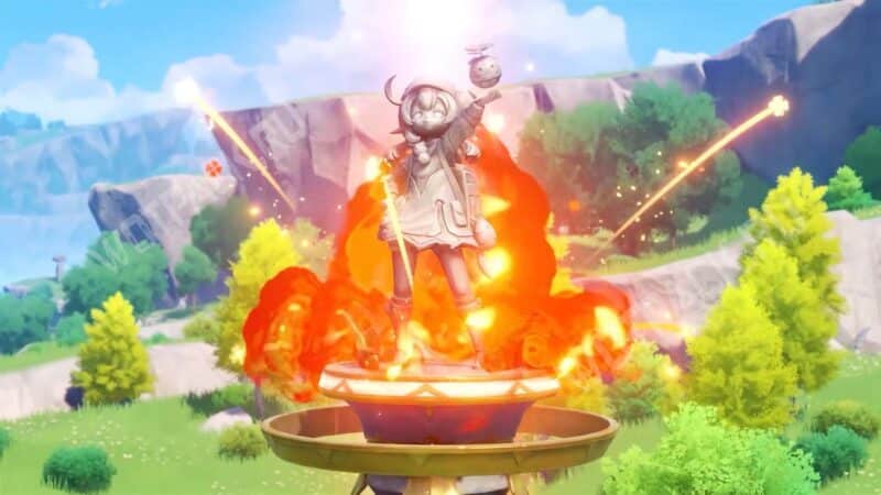 Статуя Кли в Мондштадте