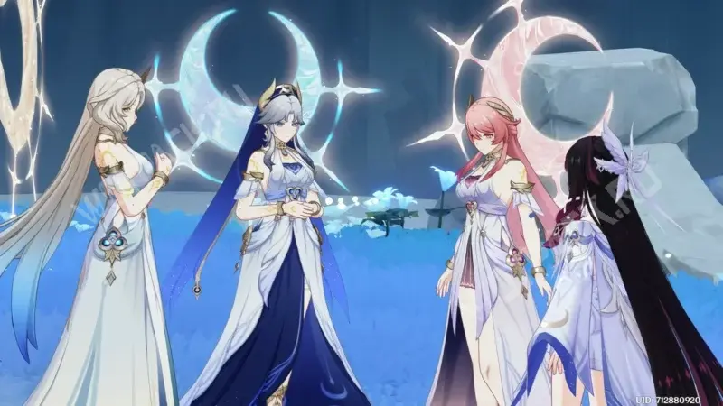 Три лунные богини в Genshin Impact: Ария, Сонет и Канон