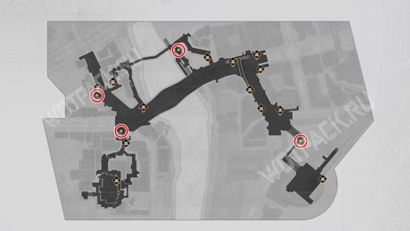 Расположение фантазмов на карте города Плоского