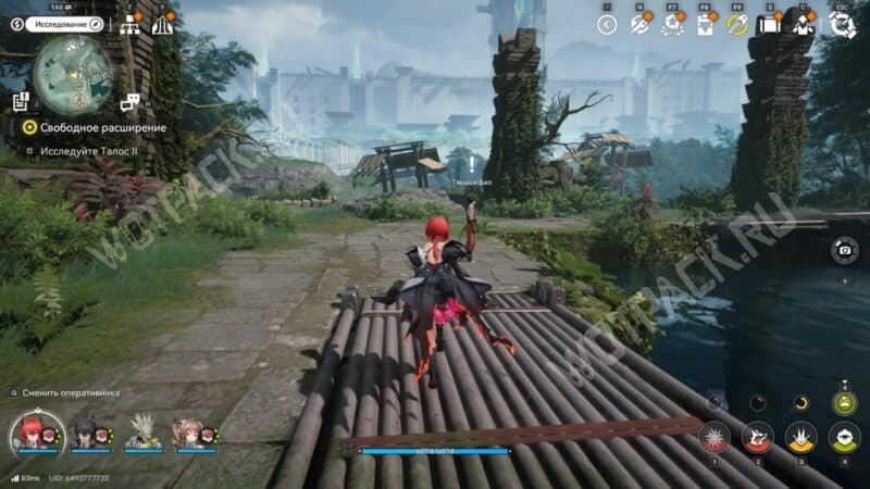 Тяньши Бао на берегу пруда