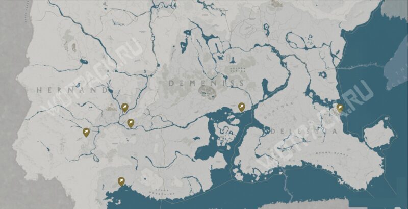 Расположение всех рыболовных магазинов на карте
