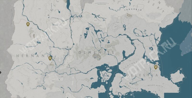Расположение конюшни в Эрнанде, Пайлуне и Демениссе