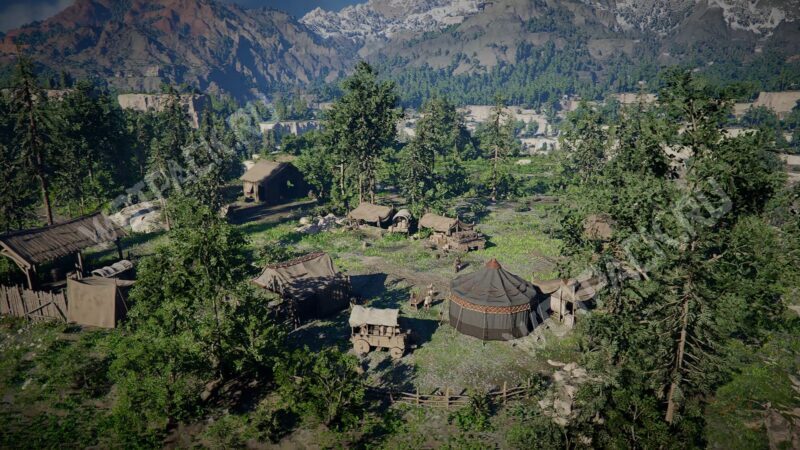 Палаточный лагерь Серогривых на Волчьем холме