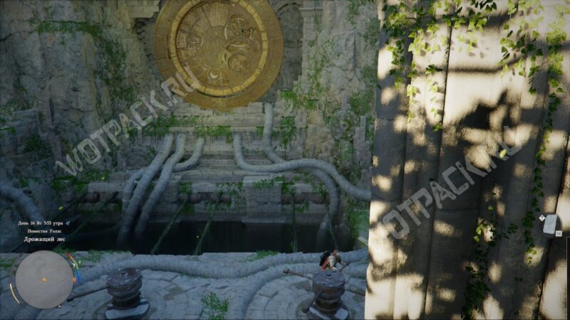 Головоломка в Дрожащем лесу в Crimson Desert: как повернуть три колеса и восстановить золотую фреску