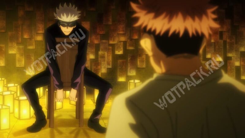 Годзё рассказывает Итадори о последствиях съеденного пальца и приглашает в Техникум