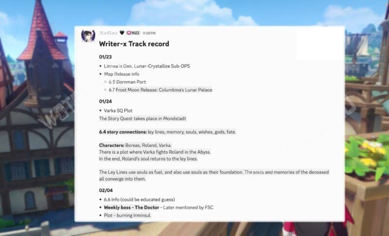 Сообщение с инсайдами writer-x к версиям 6.3-6.4