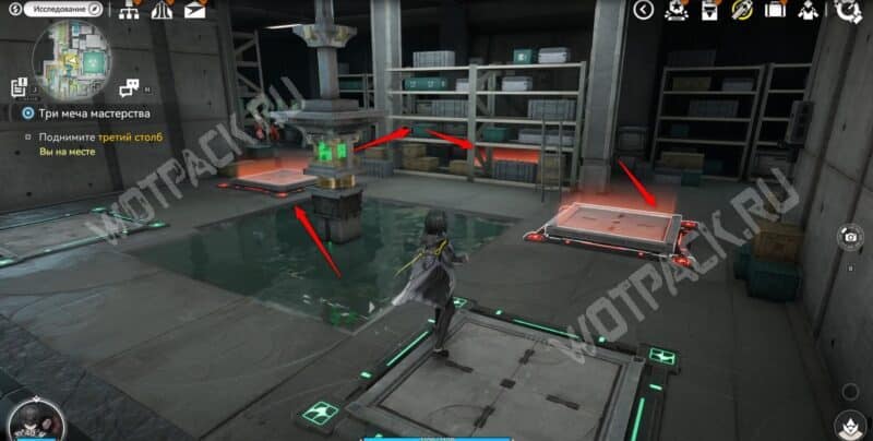 Третья, четвертая и пятая плитки (третий столб)