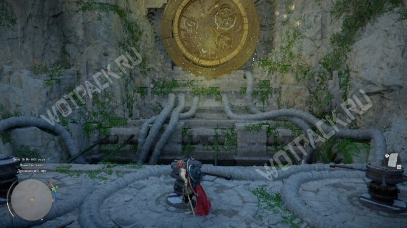 Головоломка в Дрожащем лесу в Crimson Desert: как повернуть три колеса и восстановить золотую фреску