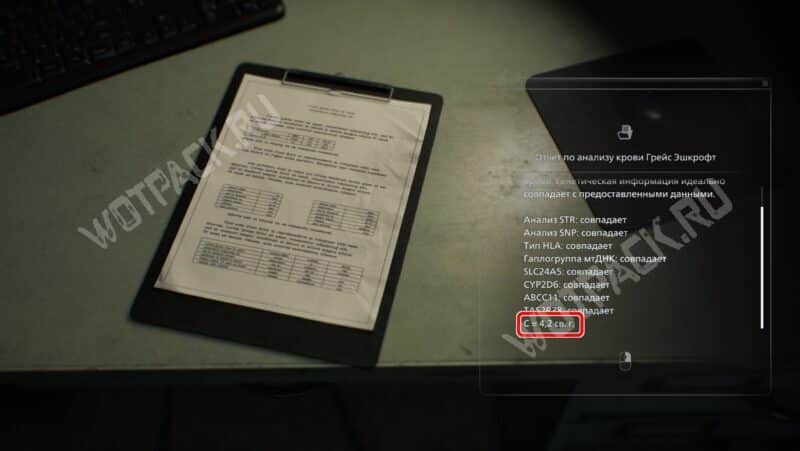 Подсказка в отчете по анализу крови