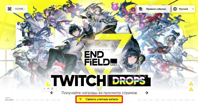 Страница входа в учетную запись игры