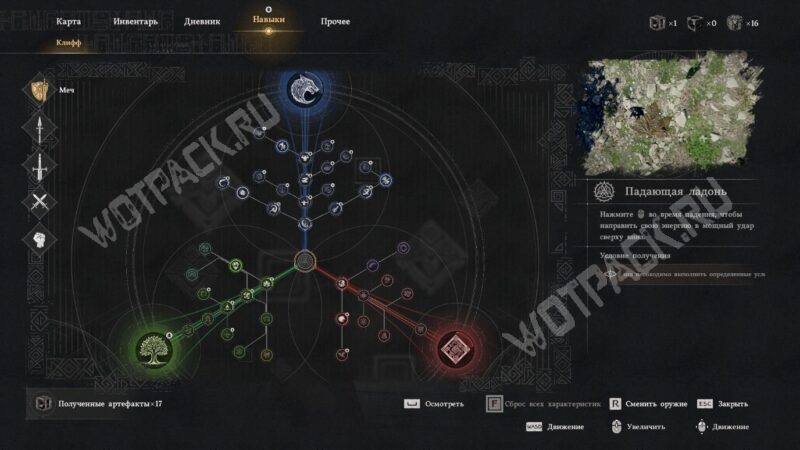 Дерево навыков Клиффа