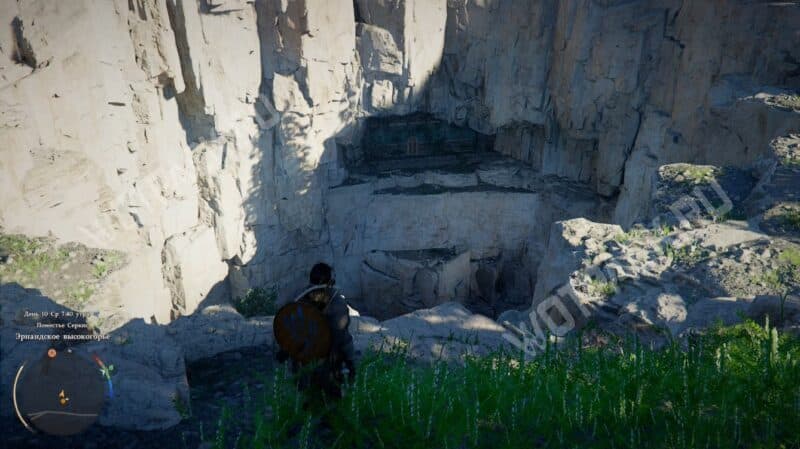 Пещерная ниша со входам в комнату дракона