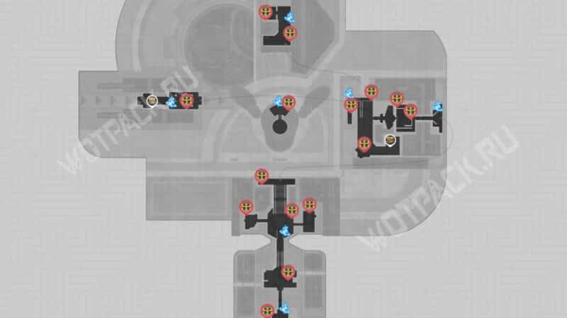 Карта сундуков на станции Облачного острова