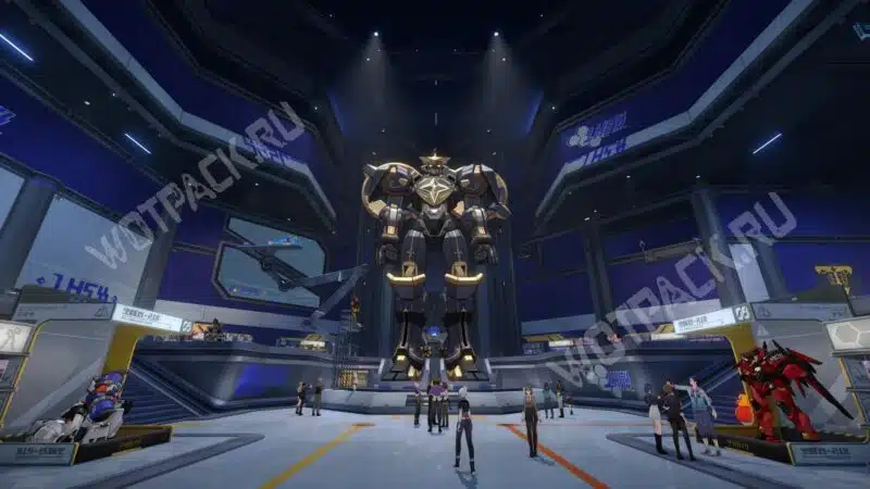 Мехатрон в главном зале корпорации "Жемчужный блеск"