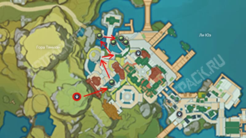 Маршрут сбора чашечек лотоса в городе Ли Юэ