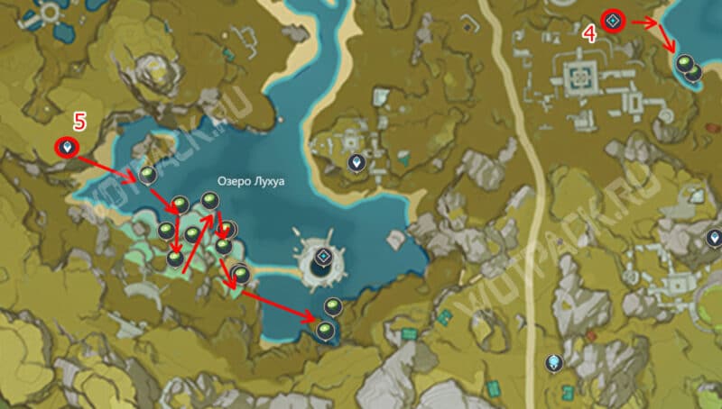 Маршрут сбора чашечек лотоса на озере Лухуа