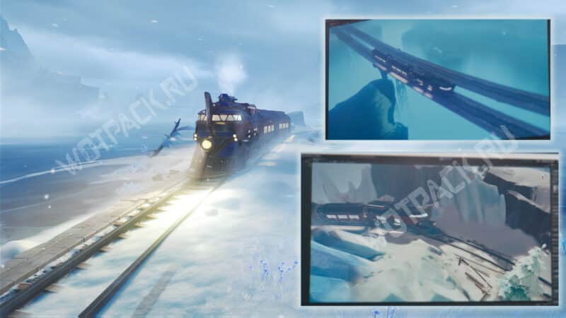 Кадры с поездом