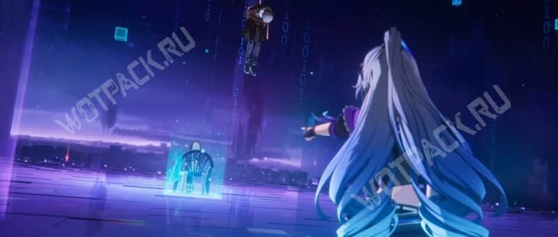 Серебряный Волк смотрит на Первопроходца на стуле