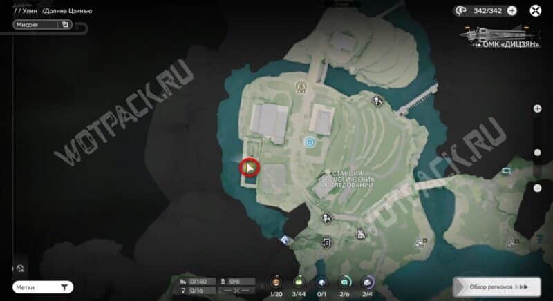 Шестой столб на карте