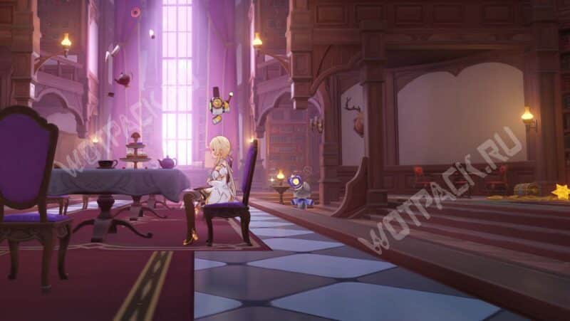 Люмин сидит за столом в театре Воображариум