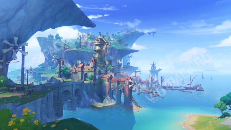 Замок у обрыва возле морской границы