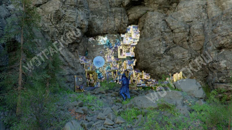 Тень мага разрушает радужные кристаллы