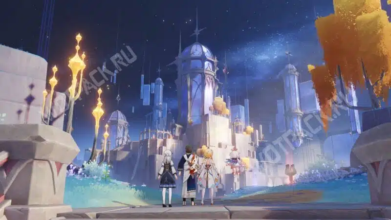 Герои на входе в Храм пространства