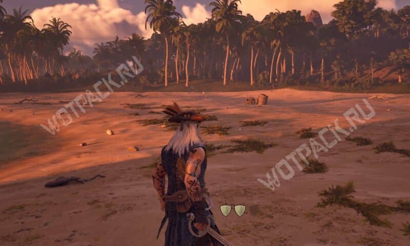 Капитан на пляже Прибрежных джунглей