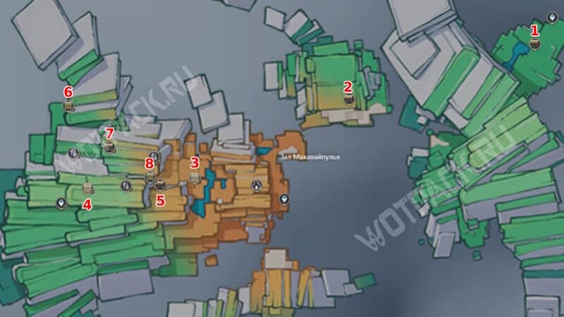 Карта сундуков зала Майхавайпулья