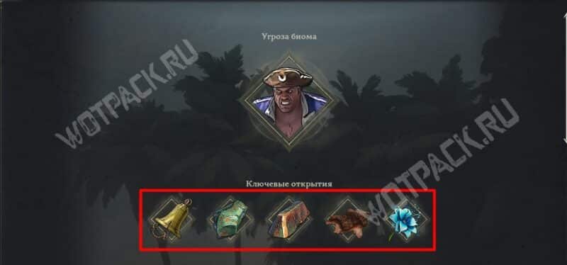 Разблокированные ключевые открытия Прибрежных джунглей