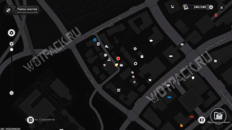 Карта района Мостов, где расположена аномалия "думскролл"