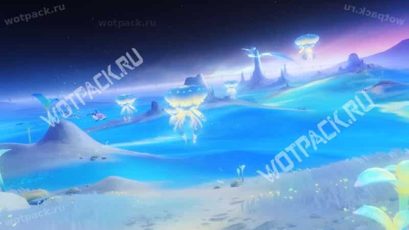 Лунное море на спутнике Тейвата