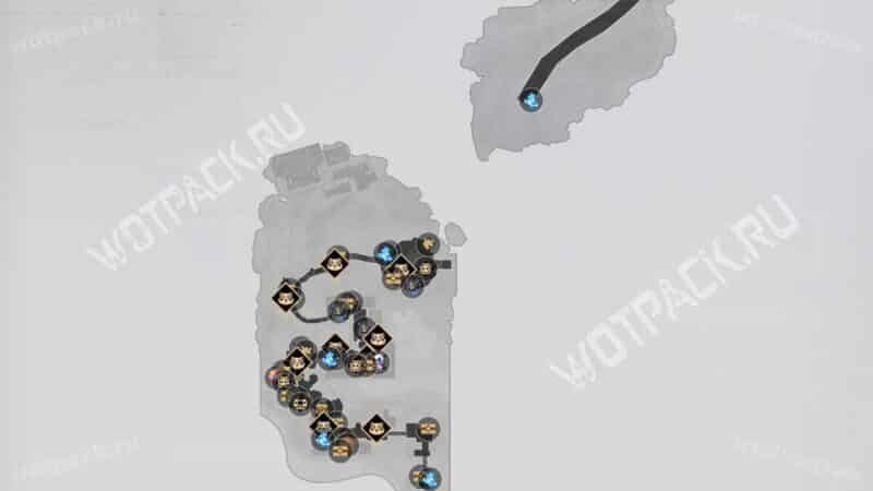 Карта с расположением сокровищ в Живописном приюте