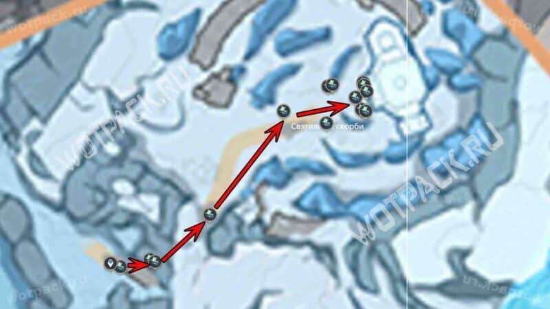 Морозник на карте Святилища скорби