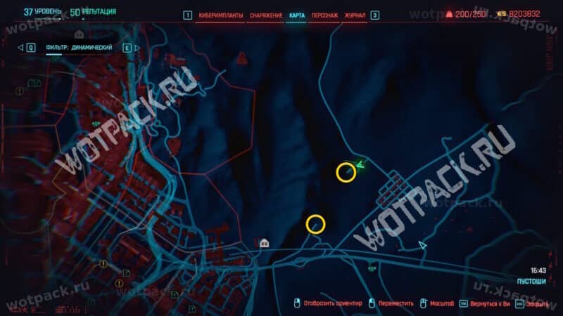 Карта входов в тоннель с Мракмобилем