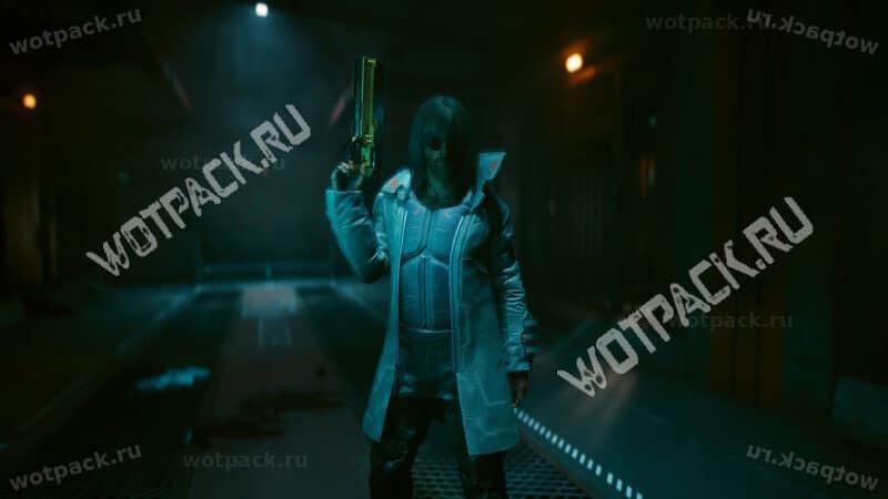 Ви в одежде Короля и с револьвером «Регалия» стоит в тюремном коридоре